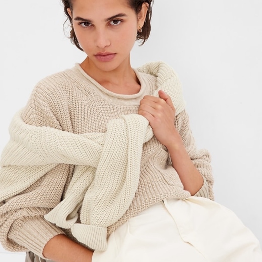 gap shaker stitch pocket sweater
